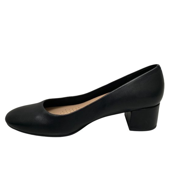 Easy Spirit Comfort Ailene Low Block Heel Dress Shoes Pumps Black Leather Size 8 - Picture 2 of 12